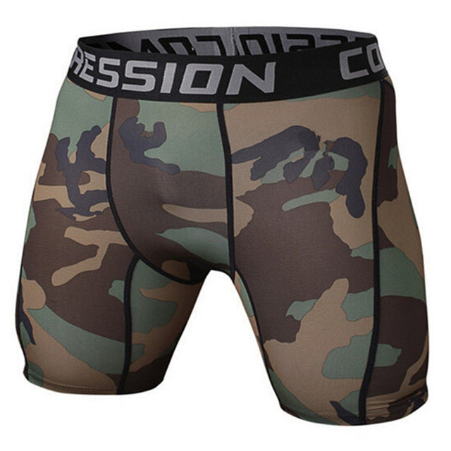 Men Bodybuilding Shorts Fitness Workout Inseam Gyms Shorts Male Muscle Alive Elastic Compression Tights