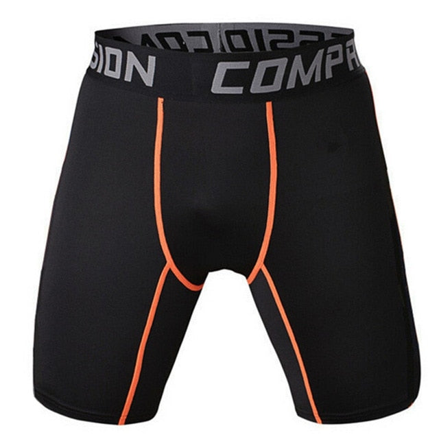 Men Bodybuilding Shorts Fitness Workout Inseam Gyms Shorts Male Muscle Alive Elastic Compression Tights