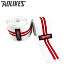 AOLIKES 1pcs 200*8CM Knee Wraps Men's Fitness Weight Lifting Sports Knee Bandages Squats Training Equipment Accessories for Gym
