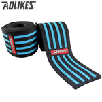 AOLIKES 1pcs 200*8CM Knee Wraps Men's Fitness Weight Lifting Sports Knee Bandages Squats Training Equipment Accessories for Gym