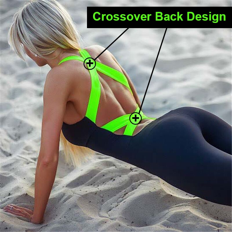 2018 Workout Tracksuit For Women One Piece Sport Clothing Backless Sport Suit Running Tight Dance Sportswear Gym Yoga Women Set