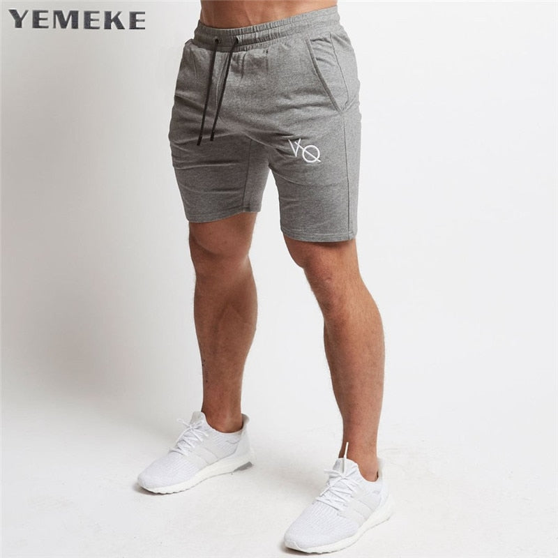 Mens cotton shorts Calf-Length gyms Fitness Bodybuilding Casual Joggers workout Brand sporting short pants Sweatpants Sportswear