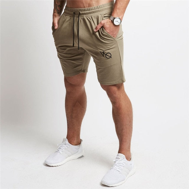 Mens cotton shorts Calf-Length gyms Fitness Bodybuilding Casual Joggers workout Brand sporting short pants Sweatpants Sportswear