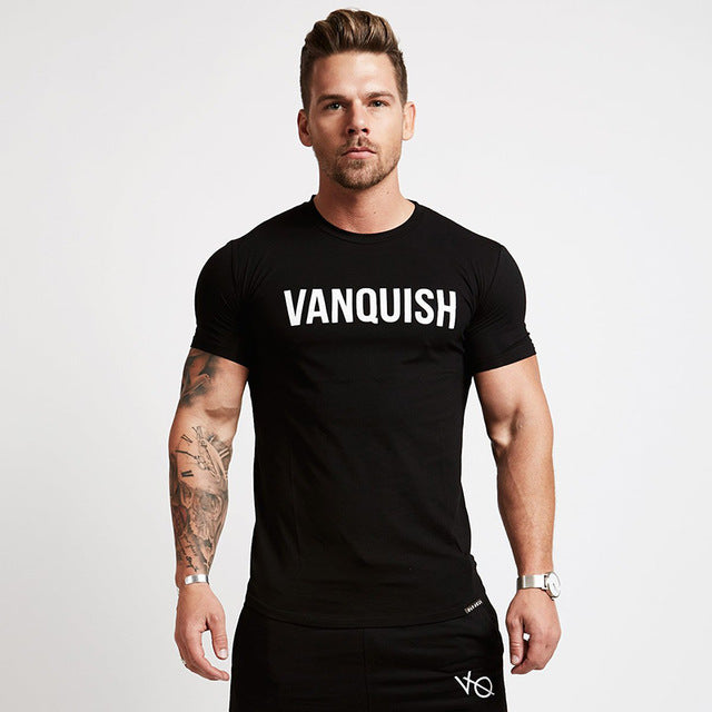 2018 Cotton Gym Shirt Sport T Shirt Men Short Sleeve Running Shirt Men Workout Training Tees Fitness Top Sport T-shirt Rashgard