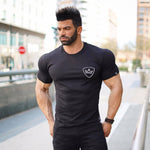 2018 Cotton Gym Shirt Sport T Shirt Men Short Sleeve Running Shirt Men Workout Training Tees Fitness Top Sport T-shirt Rashgard