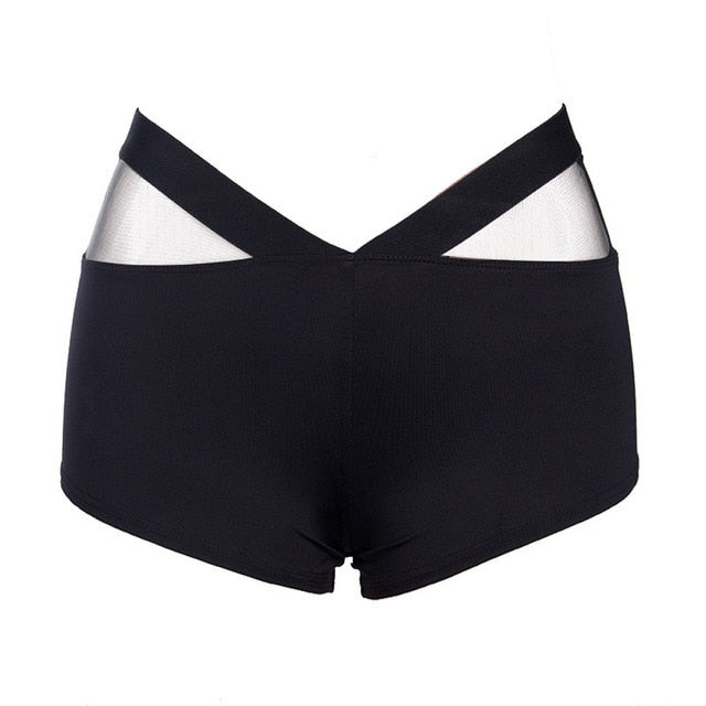 Women Sports Shorts Polyester Skinny Elastic Waist Gym Workout Waistband Skinny Short Pants 2018 Summer korean gift Drop Ship