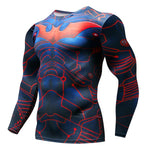 NEW Hot Sale Superman Punisher Rashgard Running Shirt Men T-shirt Long Sleeve Compression Shirts Gym T Shirt Fitness Sport Shirt