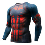 NEW Hot Sale Superman Punisher Rashgard Running Shirt Men T-shirt Long Sleeve Compression Shirts Gym T Shirt Fitness Sport Shirt