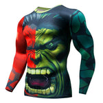 NEW Hot Sale Superman Punisher Rashgard Running Shirt Men T-shirt Long Sleeve Compression Shirts Gym T Shirt Fitness Sport Shirt