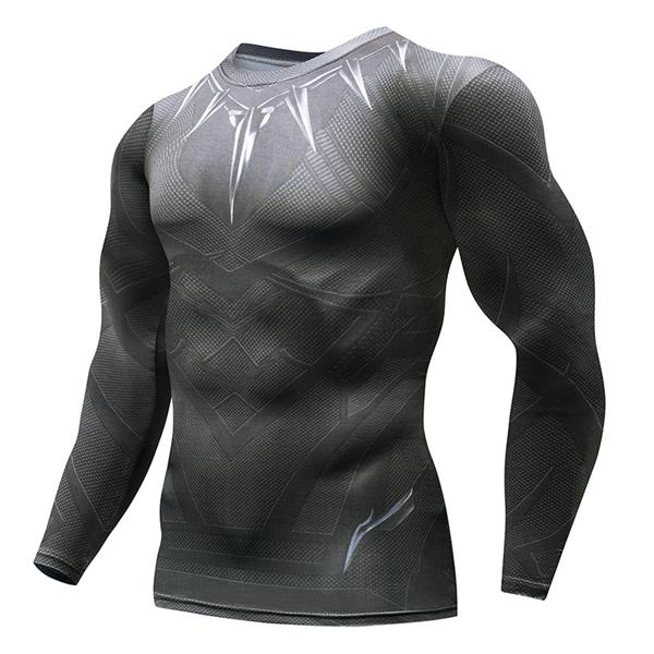 NEW Hot Sale Superman Punisher Rashgard Running Shirt Men T-shirt Long Sleeve Compression Shirts Gym T Shirt Fitness Sport Shirt