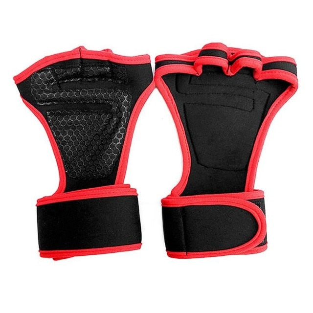 1 Pair Gym Gloves Weight Lifting Training Gloves Women Men Fitness Sports Body Building Gymnastics Grips Gym Hand Palm Protector