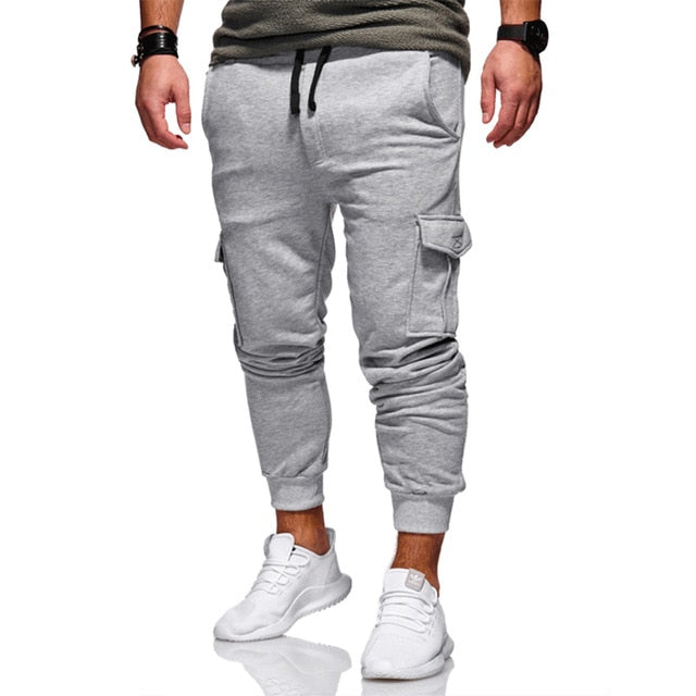 New Men Joggers Brand Male Trousers Casual Pants Sweatpants Men Gym Muscle Cotton Fitness Workout hip hop Elastic Pants