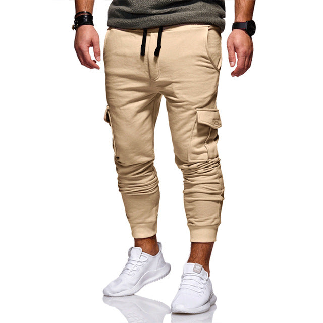 New Men Joggers Brand Male Trousers Casual Pants Sweatpants Men Gym Muscle Cotton Fitness Workout hip hop Elastic Pants