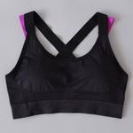 Sexy Sports Bra Top for Fitness Women Push Up Cross Straps Yoga Running Gym Femme Active Wear Padded Underwear Crop Tops Female