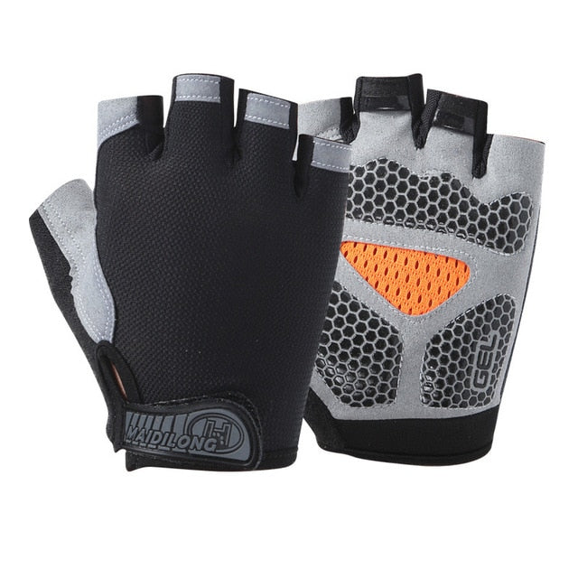 Summer men/women fitness gloves gym weightlifting cycling yoga bodybuilding training thin breathable non-slip half finger gloves