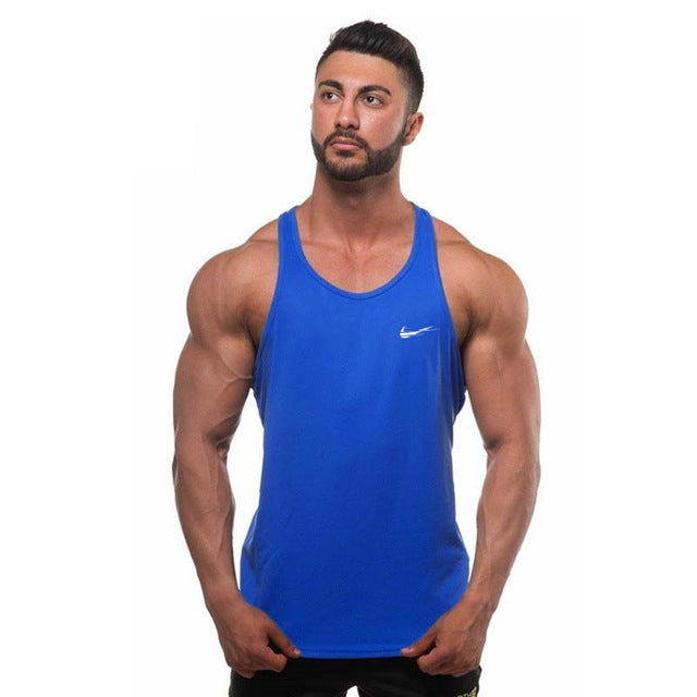 2018 fashion gyms Brand singlet canotte bodybuilding stringer tank top men fitness vest muscle guys sleeveless vest