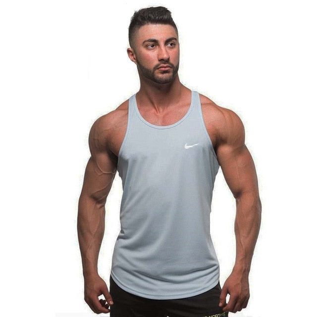 2018 fashion gyms Brand singlet canotte bodybuilding stringer tank top men fitness vest muscle guys sleeveless vest