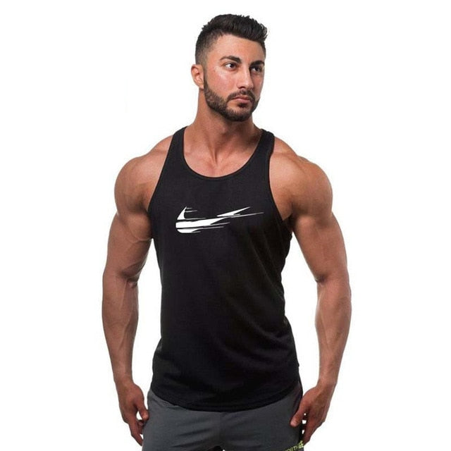 2018 fashion gyms Brand singlet canotte bodybuilding stringer tank top men fitness vest muscle guys sleeveless vest