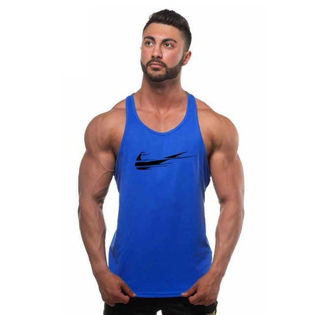 2018 fashion gyms Brand singlet canotte bodybuilding stringer tank top men fitness vest muscle guys sleeveless vest